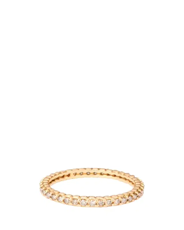 18K Pink Gold Pinpoint Diamond Eternity Ring, 2.5mm