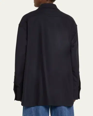 SETCHU Oversized Button Down Wool Cashmere Top | Thumbnail 3