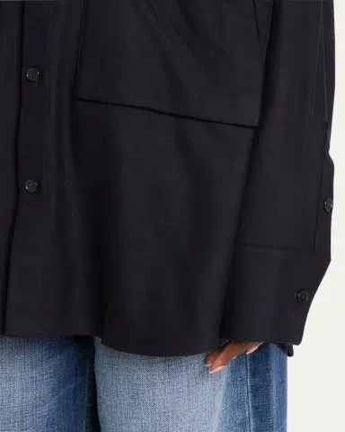 SETCHU Oversized Button Down Wool Cashmere Top | Thumbnail 5