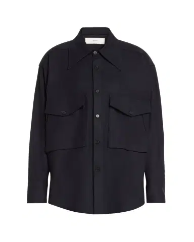 SETCHU Oversized Button Down Wool Cashmere Top | Thumbnail 1