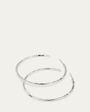 NEST Jewelry Silver Thin Hammered Earrings | Thumbnail 3