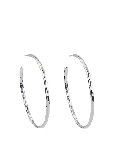 NEST Jewelry Silver Thin Hammered Earrings | Thumbnail 1