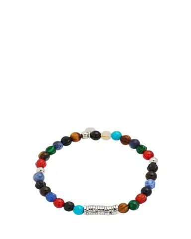 Tateossian Men's ​Sterling Silver Discs Multicolor Stones Bracelet | Thumbnail 1