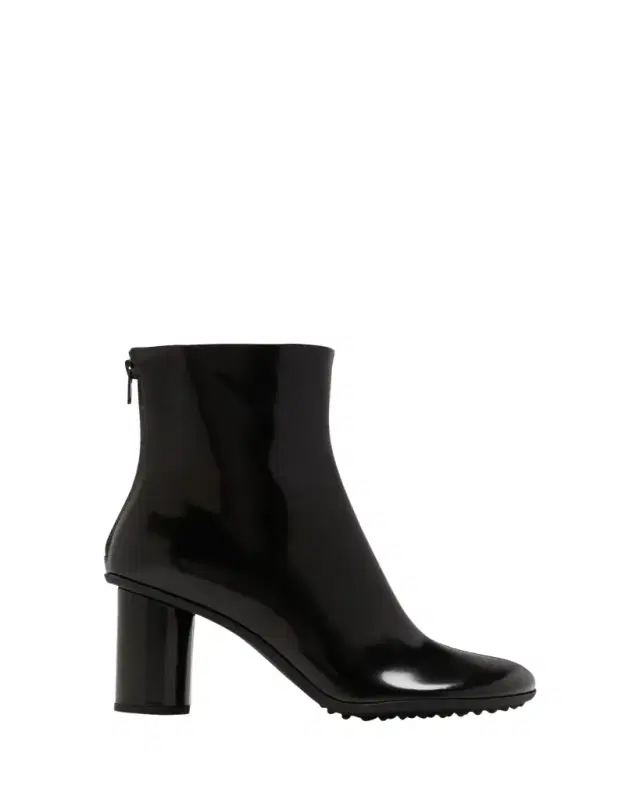 Atomic Leather Cylinder-Heel Ankle Booties
