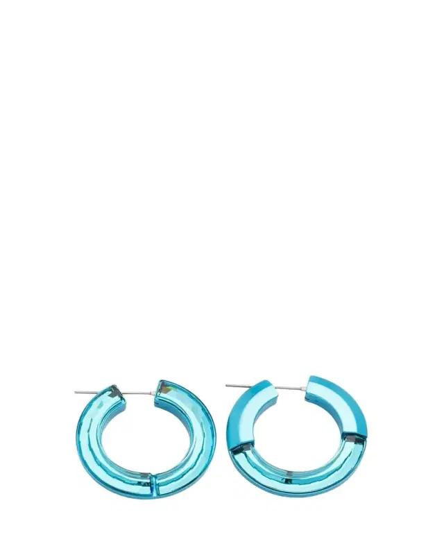 Lucent Hoop Earrings, Blue