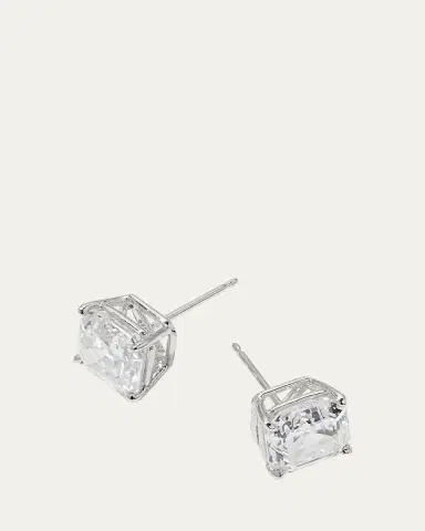 FANTASIA by DESERIO 14K Yellow Gold 5ct Asscher Stud Earrings | Thumbnail 3 FANTASIA by DESERIO 14K Yellow Gold 5ct Asscher Stud Earrings | Thumbnail 3
