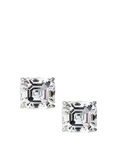 FANTASIA by DESERIO 14K Yellow Gold 5ct Asscher Stud Earrings | Thumbnail 1 FANTASIA by DESERIO 14K Yellow Gold 5ct Asscher Stud Earrings | Thumbnail 1