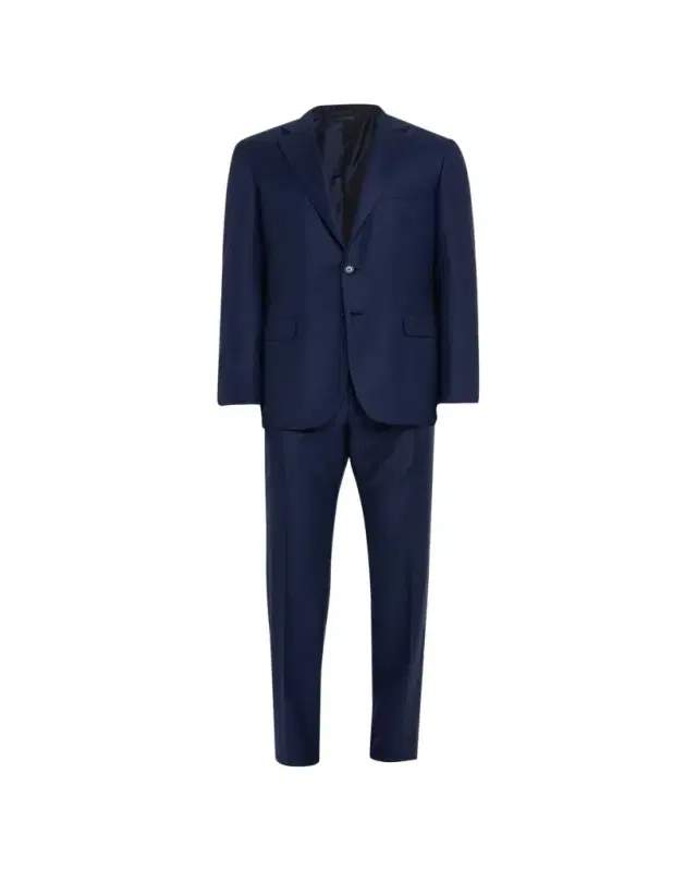 Men's Textured Solid Two-Piece Suit, Bright Navy