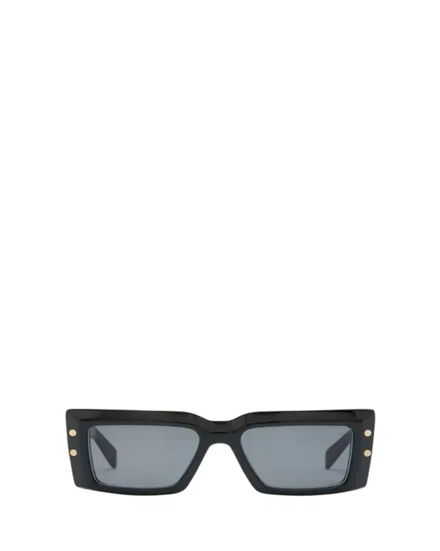 Imperial Black Acetate & Titanium Rectangle Sunglasses