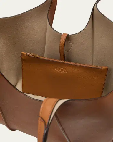 Tod's Medium Leather T Timeless Tote Shopping Bag | Thumbnail 4 Tod's Medium Leather T Timeless Tote Shopping Bag | Thumbnail 4