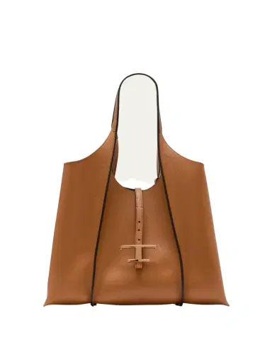 Tod's Medium Leather T Timeless Tote Shopping Bag | Thumbnail 1 Tod's Medium Leather T Timeless Tote Shopping Bag | Thumbnail 1