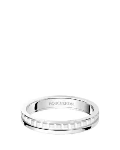Boucheron 18K White Gold Quatre Double Wedding Band Ring, White Edition | Thumbnail 1