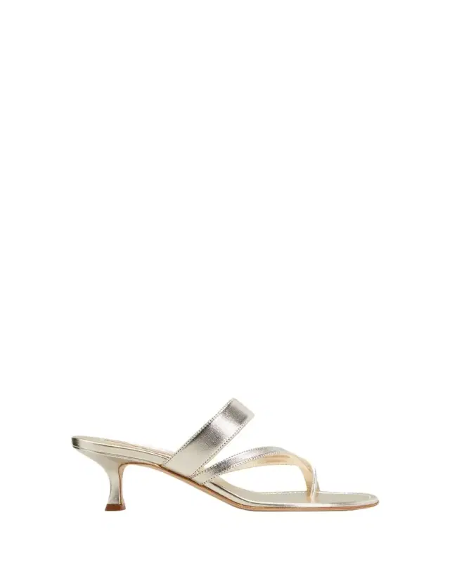 Susa Metallic Crisscross Mule Sandals
