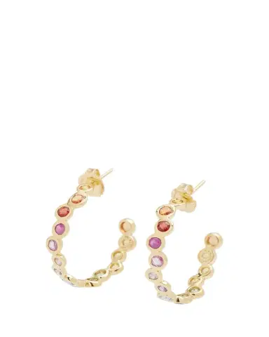 Ippolita 18K Starlet Huggie Earrings with Rainbow Sapphires | Thumbnail 1 Ippolita 18K Starlet Huggie Earrings with Rainbow Sapphires | Thumbnail 1