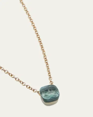 Pomellato 18K Rose Gold Nudo Blue Topaz Pendant Necklace | Thumbnail 3