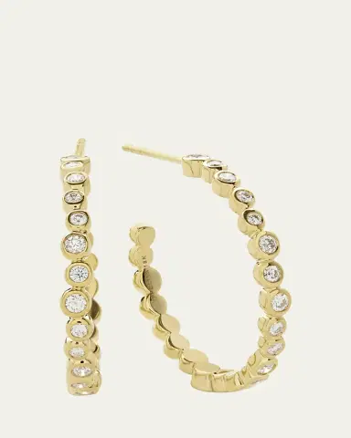 Ippolita 18K Stardust Starlet Diamond Hoop Earrings | Thumbnail 2