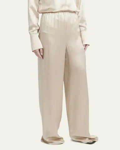 Ferragamo Fluid Wide-Leg Viscose-Satin Pants | Thumbnail 4 Ferragamo Fluid Wide-Leg Viscose-Satin Pants | Thumbnail 4