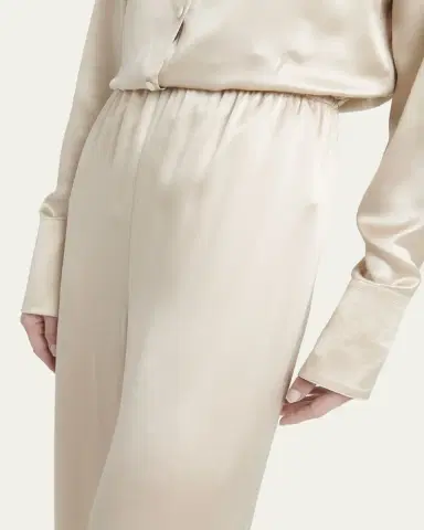 Ferragamo Fluid Wide-Leg Viscose-Satin Pants | Thumbnail 5 Ferragamo Fluid Wide-Leg Viscose-Satin Pants | Thumbnail 5