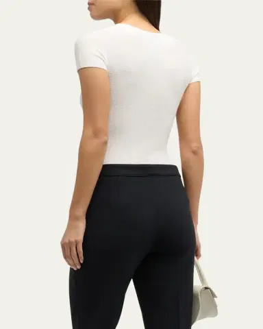 Giorgio Armani Scoop-Neck Short-Sleeve Ribbed Tee | Thumbnail 3 Giorgio Armani Scoop-Neck Short-Sleeve Ribbed Tee | Thumbnail 3