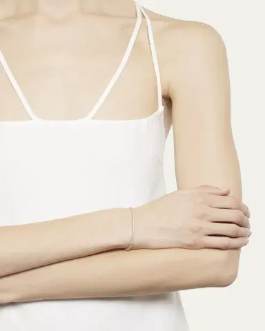 Jennifer Meyer White Gold Diamond 4-Prong Bracelet | Thumbnail 2