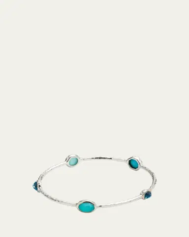 Ippolita 5-Stone Bangle Bracelet in Sterling Silver | Thumbnail 4 Ippolita 5-Stone Bangle Bracelet in Sterling Silver | Thumbnail 4