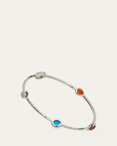 Ippolita 5-Stone Bangle Bracelet in Sterling Silver | Thumbnail 6 Ippolita 5-Stone Bangle Bracelet in Sterling Silver | Thumbnail 6