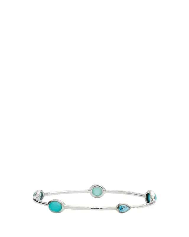 Ippolita 5-Stone Bangle Bracelet in Sterling Silver