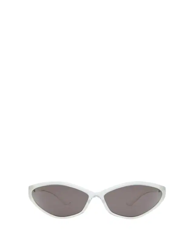 Balenciaga 90s Oval Iridescent Injected Nylon Wrap Sunglasses