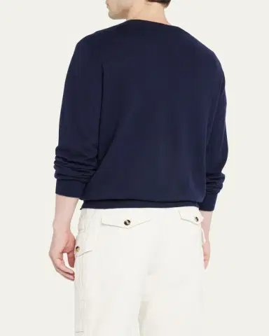 Brunello Cucinelli Men's Cashmere Crewneck Sweater | Thumbnail 3