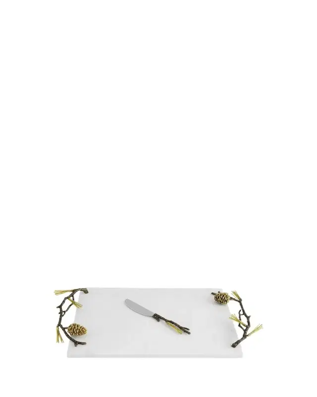 Michael Aram Pine Cone Cheeseboard with Knife
