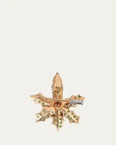 Mio Harutaka White Gold Holly Jolly Brooch with Diamonds, Sapphires, Garnets, and Rubies | Thumbnail 3