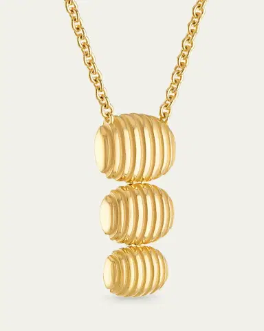 Pamela Zamore 18k Yellow Gold Isla Triple Oval Necklace | Thumbnail 2