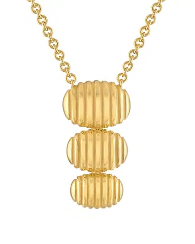 Pamela Zamore 18k Yellow Gold Isla Triple Oval Necklace | Thumbnail 1