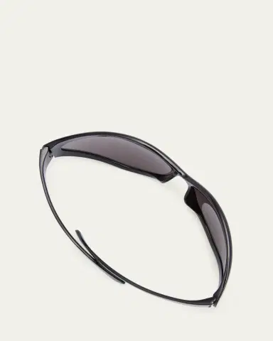 Balenciaga 90s Oval Injected Nylon Wrap Sunglasses | Thumbnail 5
