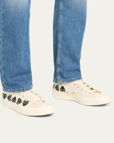Comme des Garçons x Converse Men's Chuck 70 Multi Heart High-Top Sneakers | Thumbnail 2