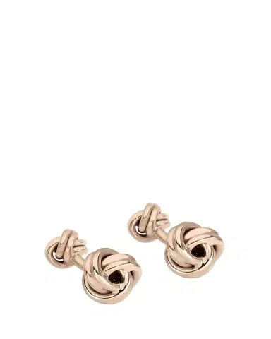 Bergdorf Goodman Men's 14K Rose Gold Knot Cufflinks | Thumbnail 1