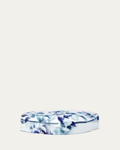 The Lino Eucalyptus Navy Tablecloth, 71" Round | Thumbnail 2