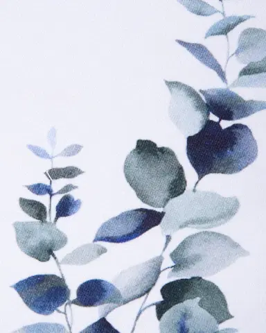 The Lino Eucalyptus Navy Tablecloth, 71" Round | Thumbnail 3
