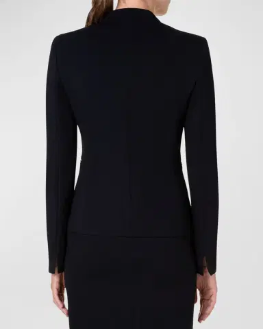 Akris punto Wool Jersey Tailored Blazer Jacket | Thumbnail 2 Akris punto Wool Jersey Tailored Blazer Jacket | Thumbnail 2