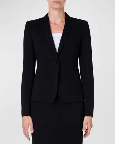 Akris punto Wool Jersey Tailored Blazer Jacket | Thumbnail 3 Akris punto Wool Jersey Tailored Blazer Jacket | Thumbnail 3