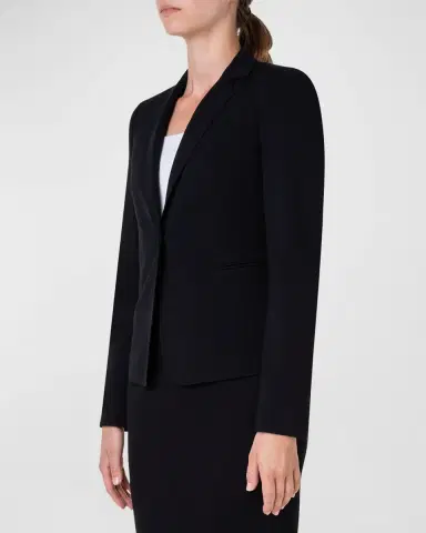 Akris punto Wool Jersey Tailored Blazer Jacket | Thumbnail 5 Akris punto Wool Jersey Tailored Blazer Jacket | Thumbnail 5