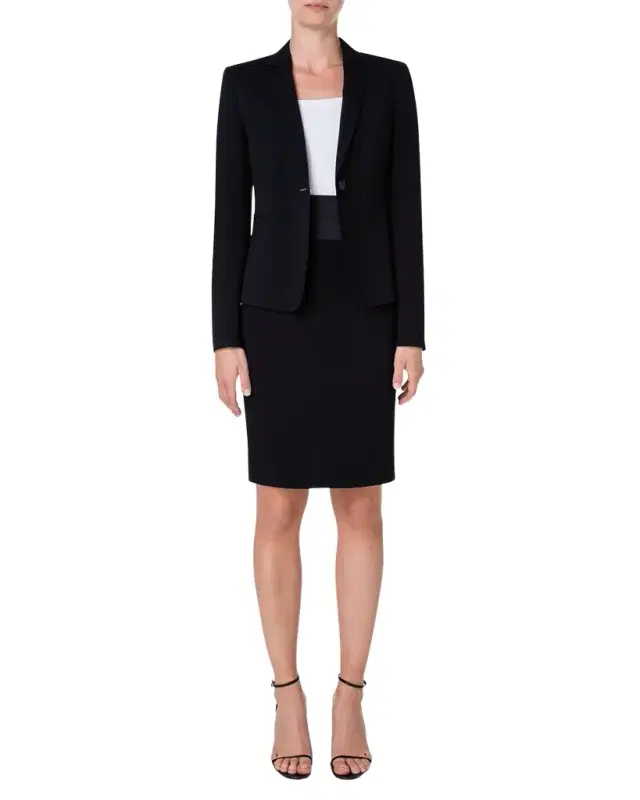 Akris punto Wool Jersey Tailored Blazer Jacket