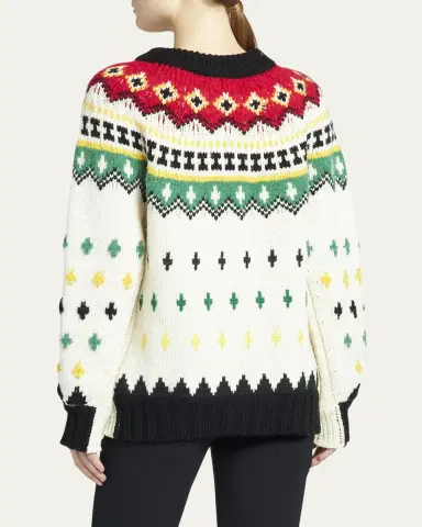 Moncler Intarsia Knit Wool Crewneck | Thumbnail 3 Moncler Intarsia Knit Wool Crewneck | Thumbnail 3