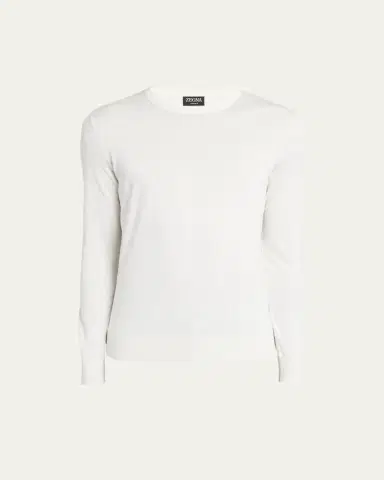 ZEGNA Men's Cashmere Crewneck Sweater | Thumbnail 8