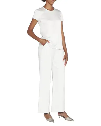 Giorgio Armani Crewneck Short-Sleeve Silk T-Shirt | Thumbnail 1 Giorgio Armani Crewneck Short-Sleeve Silk T-Shirt | Thumbnail 1