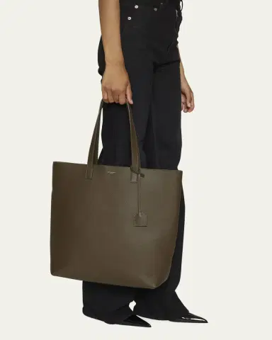 Saint Laurent North-South Leather Shopping Tote Bag | Thumbnail 2 Saint Laurent North-South Leather Shopping Tote Bag | Thumbnail 2