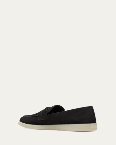 Prada Men's Saint Tropez Triangle Logo Suede Loafers | Thumbnail 14