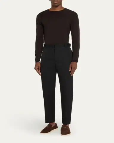 Prada Men's Saint Tropez Triangle Logo Suede Loafers | Thumbnail 3