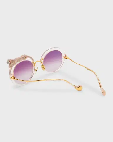 Anna-Karin Karlsson Rose et la Roue Round Mixed-Media Sunglasses | Thumbnail 2 Anna-Karin Karlsson Rose et la Roue Round Mixed-Media Sunglasses | Thumbnail 2