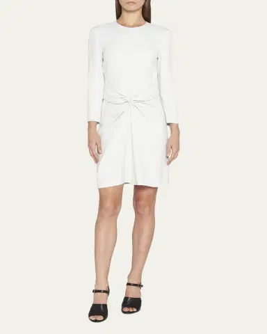 Giorgio Armani Ruched Long-Sleeve A-Line Dress | Thumbnail 2 Giorgio Armani Ruched Long-Sleeve A-Line Dress | Thumbnail 2